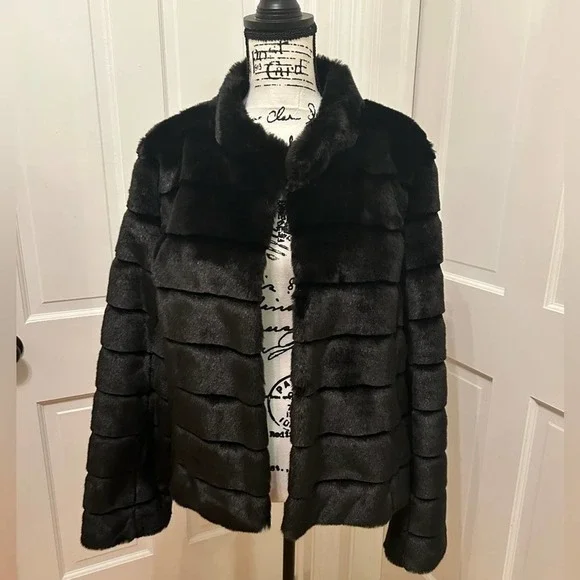 Faux fur quilted jacket kristen blake hotsell